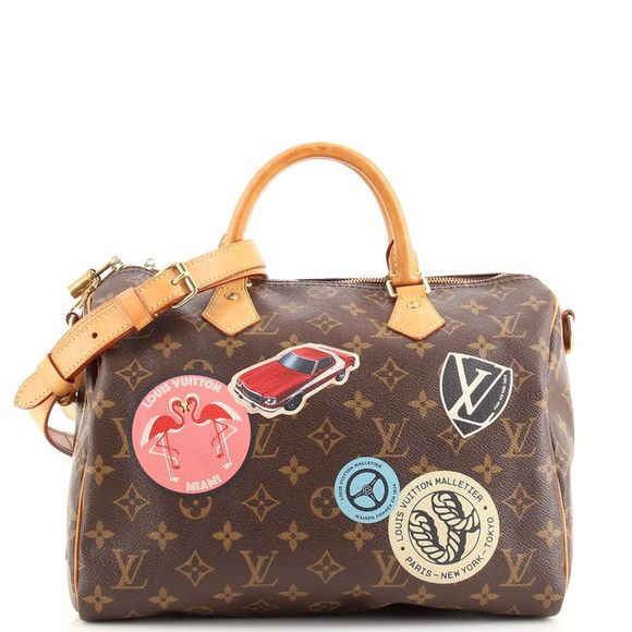 Louis Vuitton Handbags - Louis Vuitton Speedy Bandouliere Bag Limited Edition World Tour Monogram Canvas